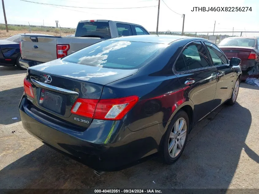 2008 Lexus Es 350 VIN: JTHBJ46GX82256274 Lot: 40402051