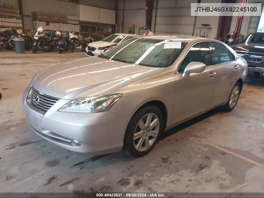 2008 Lexus Es 350 VIN: JTHBJ46GX82245100 Lot: 40423637