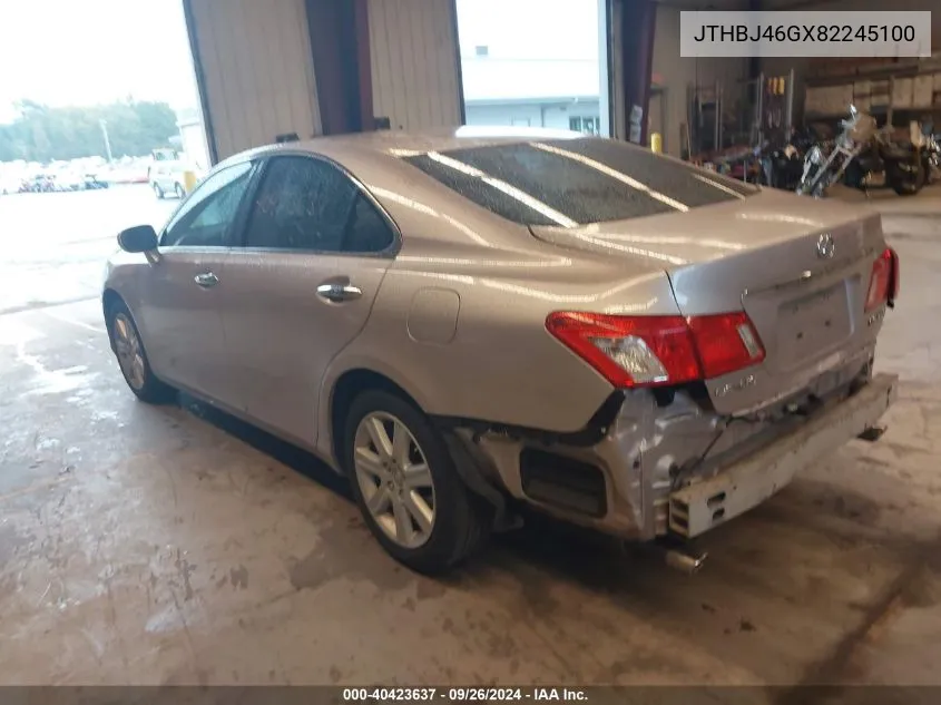 2008 Lexus Es 350 VIN: JTHBJ46GX82245100 Lot: 40423637