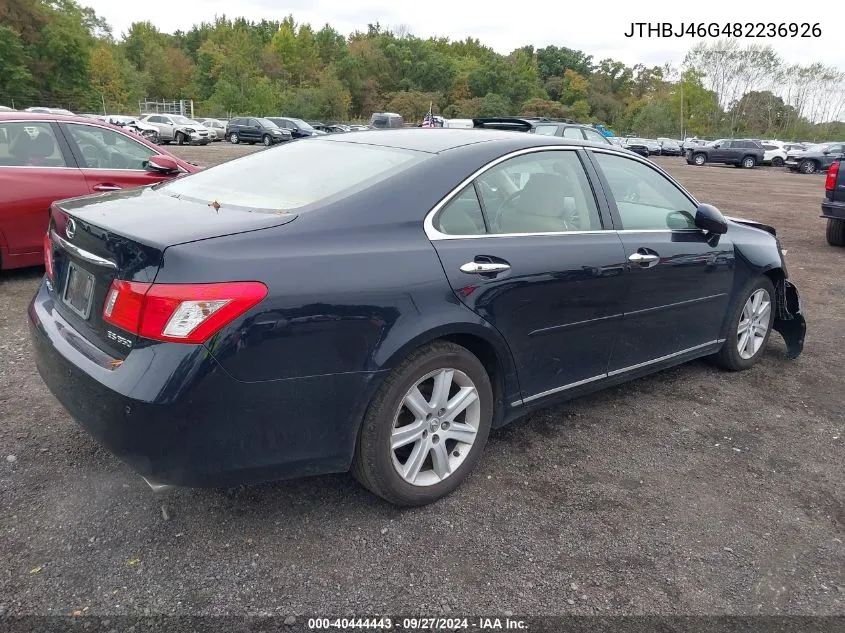 2008 Lexus Es 350 VIN: JTHBJ46G482236926 Lot: 40444443