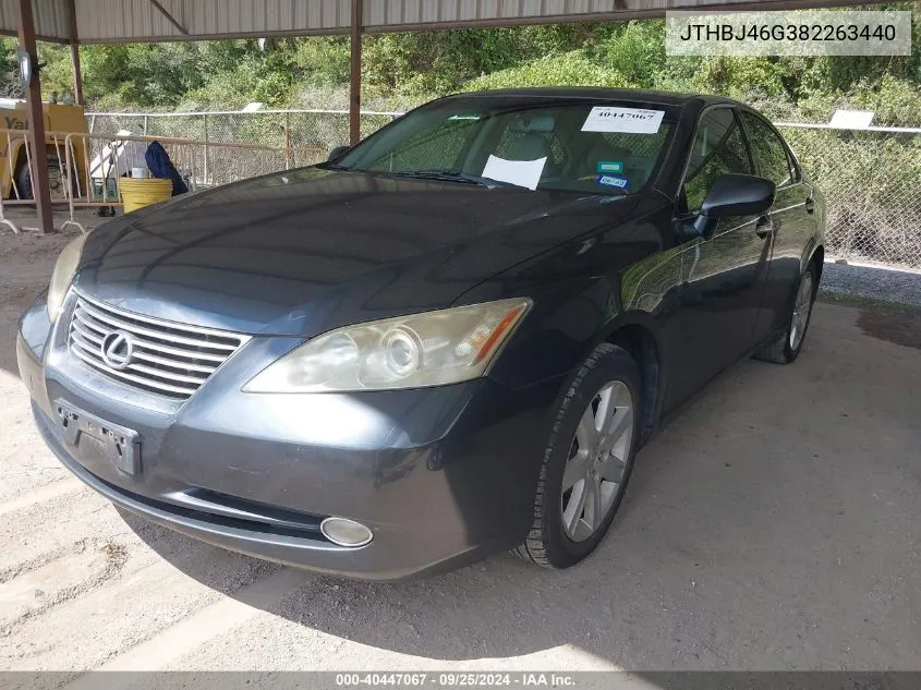 2008 Lexus Es 350 VIN: JTHBJ46G382263440 Lot: 40447067