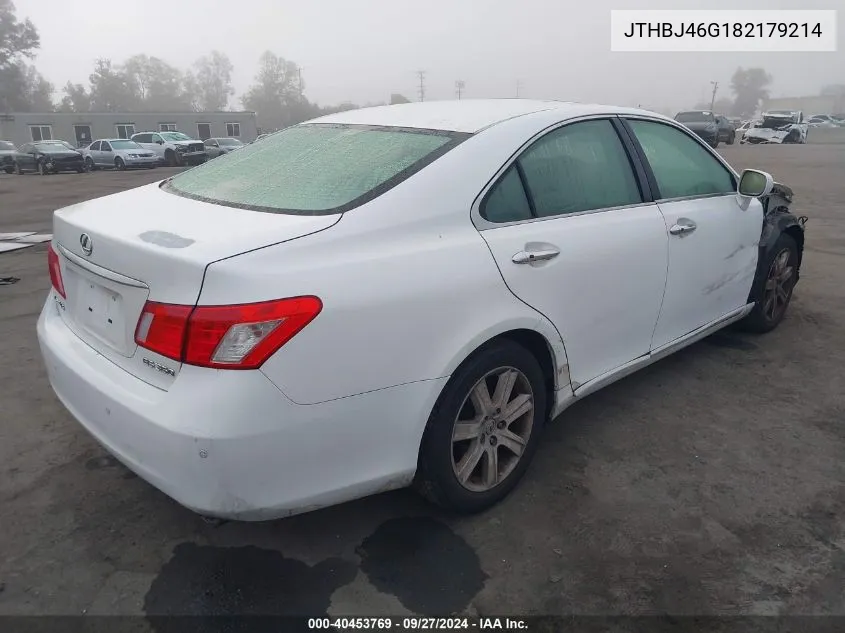 2008 Lexus Es 350 VIN: JTHBJ46G182179214 Lot: 40453769