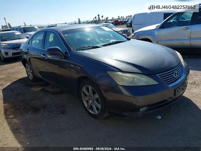 2008 Lexus Es 350 VIN: JTHBJ46G482257663 Lot: 40460988