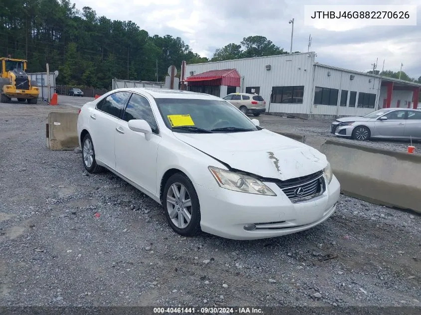 2008 Lexus Es 350 VIN: JTHBJ46G882270626 Lot: 40461441