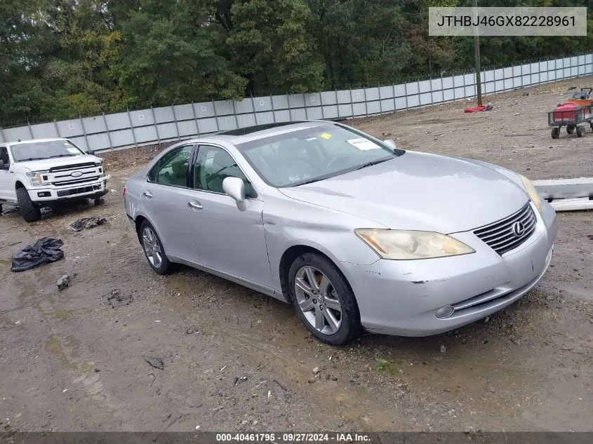 2008 Lexus Es 350 VIN: JTHBJ46GX82228961 Lot: 40461795