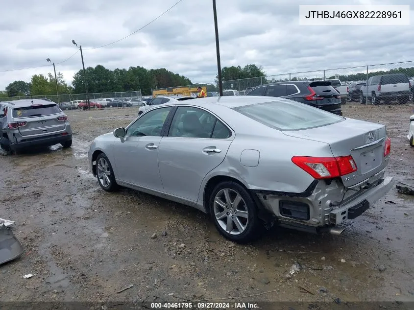 2008 Lexus Es 350 VIN: JTHBJ46GX82228961 Lot: 40461795