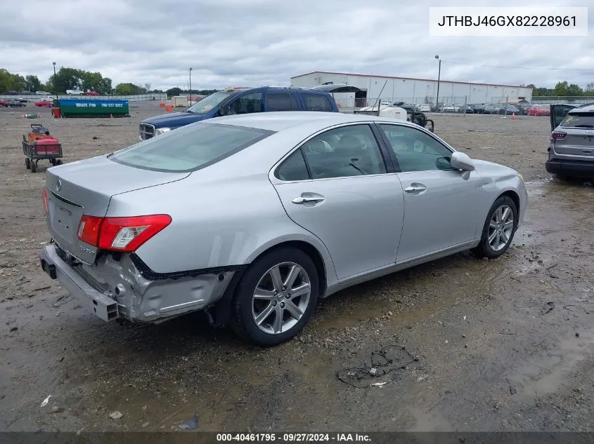 2008 Lexus Es 350 VIN: JTHBJ46GX82228961 Lot: 40461795