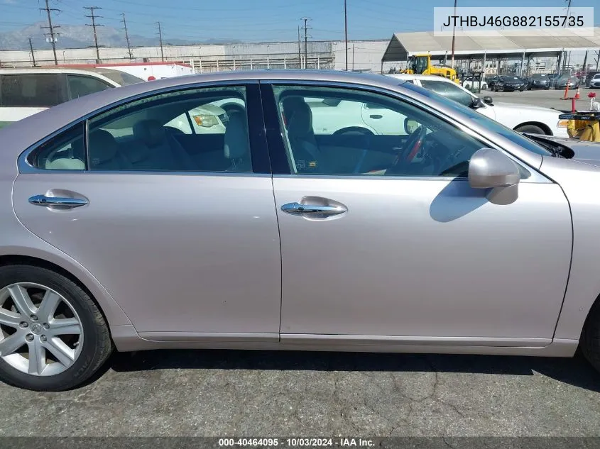 2008 Lexus Es 350 VIN: JTHBJ46G882155735 Lot: 40464095