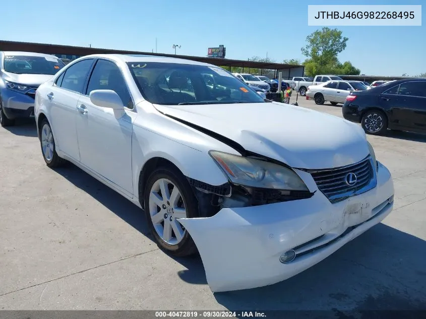 2008 Lexus Es 350 VIN: JTHBJ46G982268495 Lot: 40472819