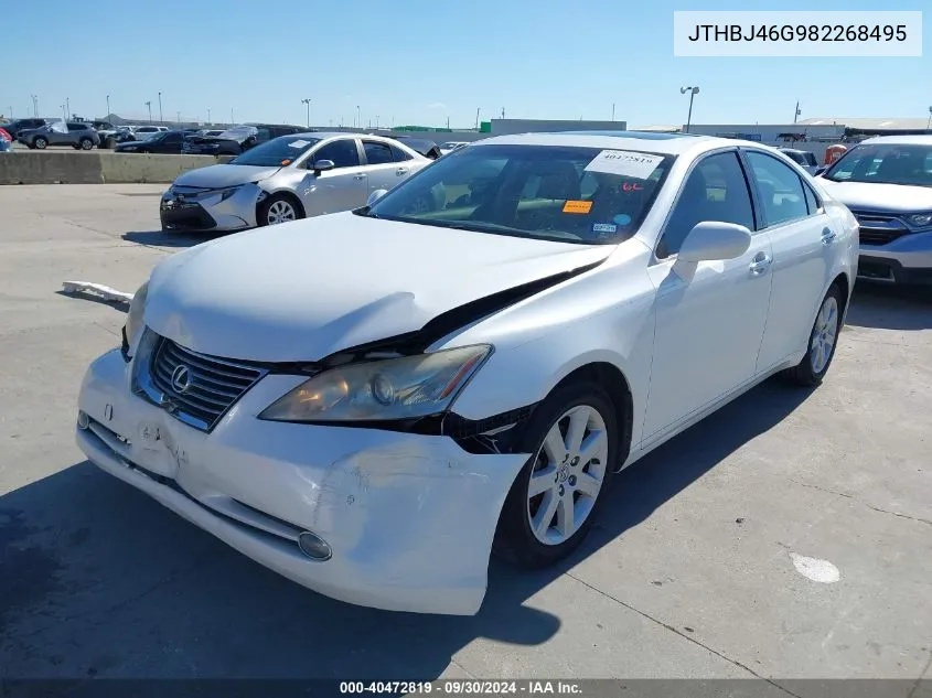 2008 Lexus Es 350 VIN: JTHBJ46G982268495 Lot: 40472819