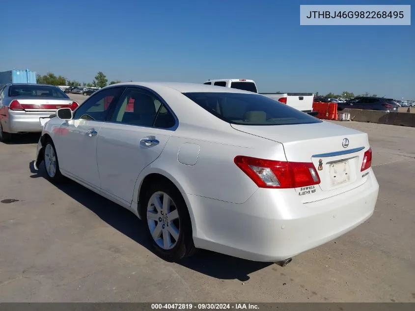 2008 Lexus Es 350 VIN: JTHBJ46G982268495 Lot: 40472819