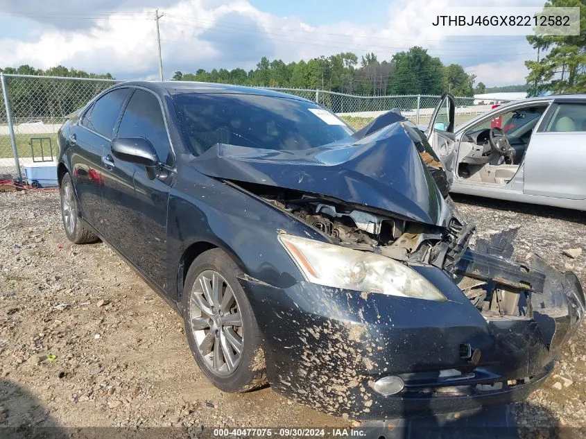 2008 Lexus Es 350 VIN: JTHBJ46GX82212582 Lot: 40477075