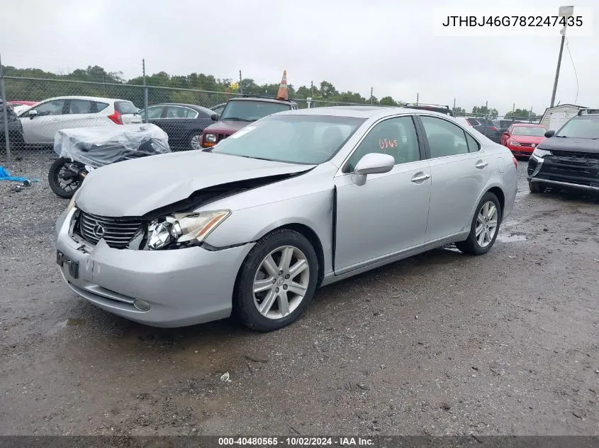 JTHBJ46G782247435 2008 Lexus Es 350