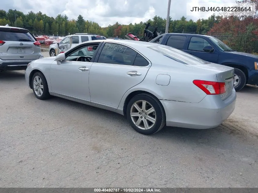 2008 Lexus Es 350 VIN: JTHBJ46G482228664 Lot: 40492787