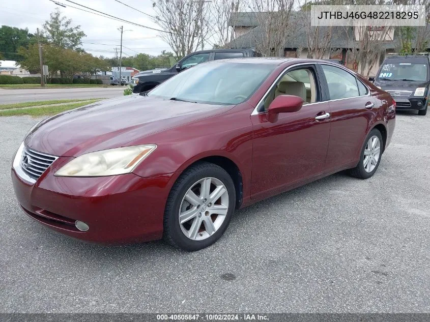 2008 Lexus Es 350 VIN: JTHBJ46G482218295 Lot: 40505847