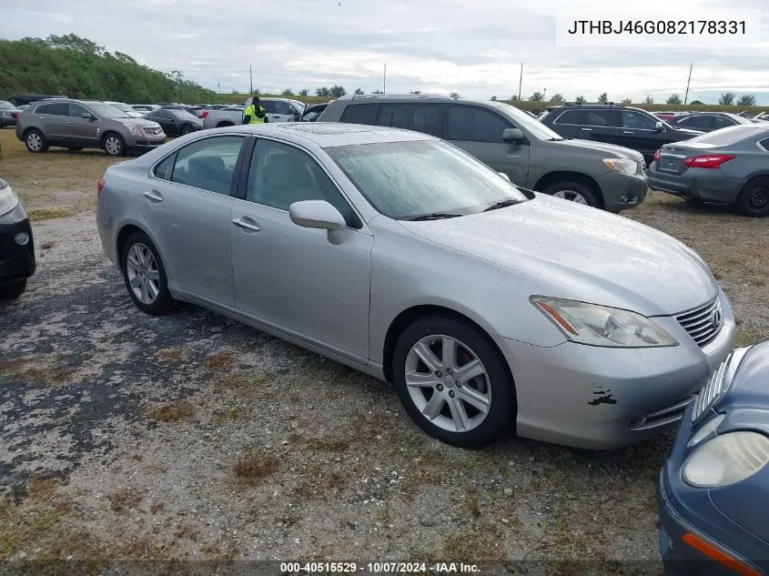 2008 Lexus Es 350 350 VIN: JTHBJ46G082178331 Lot: 40515529