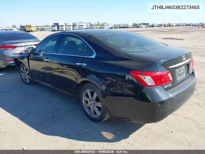 2008 Lexus Es 350 VIN: JTHBJ46G382273465 Lot: 40523133