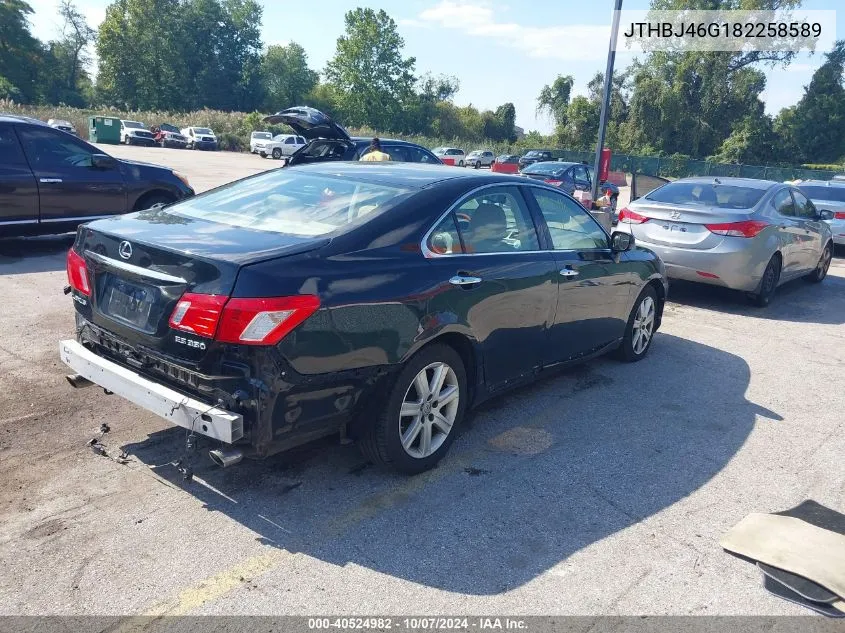 2008 Lexus Es 350 VIN: JTHBJ46G182258589 Lot: 40524982