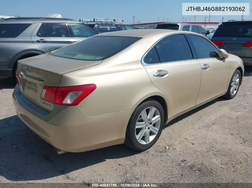 JTHBJ46G882193062 2008 Lexus Es 350