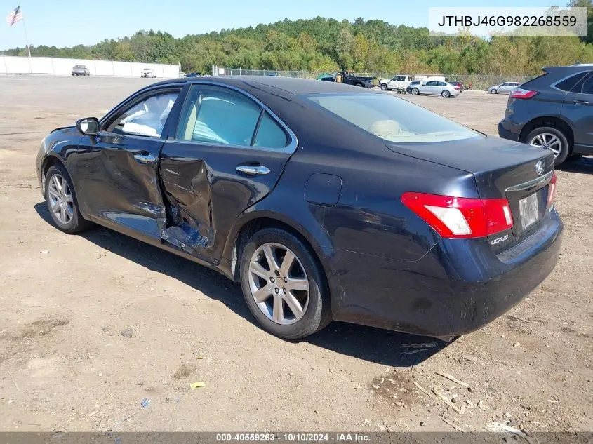 2008 Lexus Es 350 VIN: JTHBJ46G982268559 Lot: 40559263