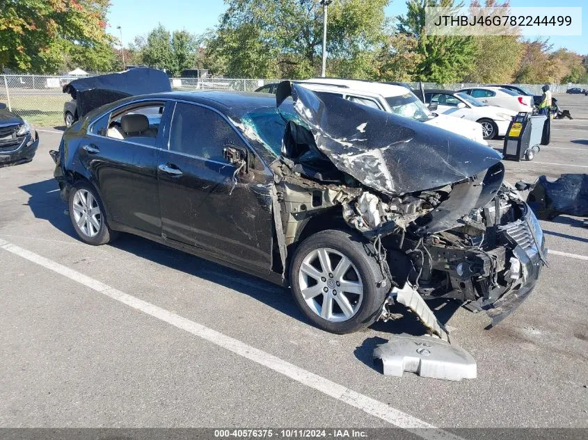 2008 Lexus Es 350 VIN: JTHBJ46G782244499 Lot: 40576375