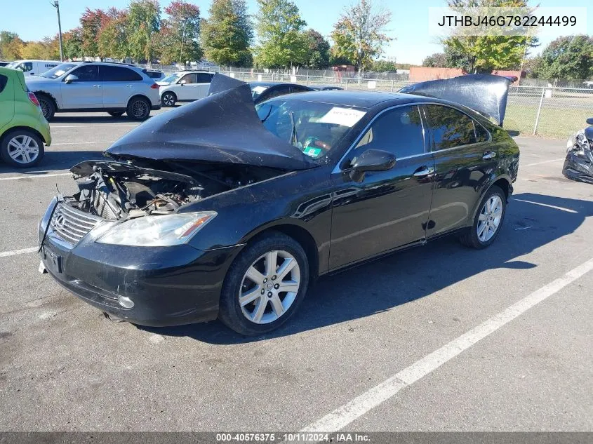 2008 Lexus Es 350 VIN: JTHBJ46G782244499 Lot: 40576375