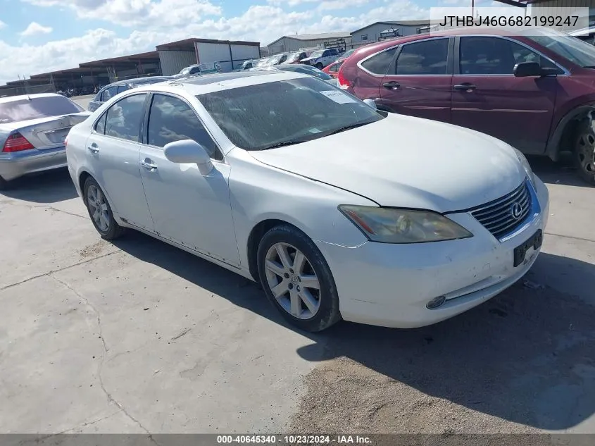 2008 Lexus Es 350 VIN: JTHBJ46G682199247 Lot: 40645340