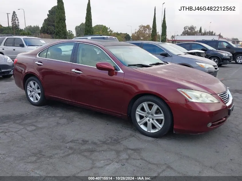 2008 Lexus Es 350 VIN: JTHBJ46G482212562 Lot: 40715514