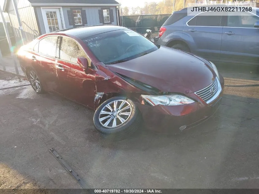 2008 Lexus Es 350 VIN: JTHBJ46GX82211268 Lot: 40719782