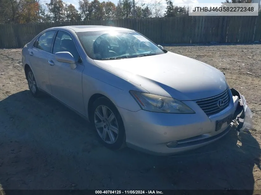 2008 Lexus Es 350 VIN: JTHBJ46G582272348 Lot: 40784125