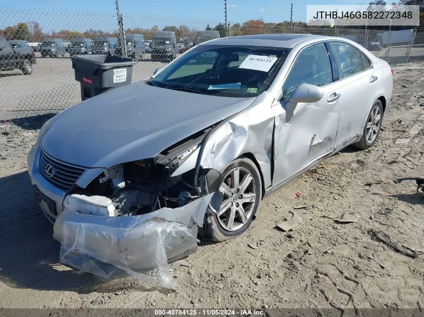 2008 Lexus Es 350 VIN: JTHBJ46G582272348 Lot: 40784125