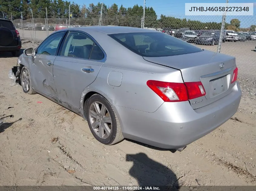 2008 Lexus Es 350 VIN: JTHBJ46G582272348 Lot: 40784125