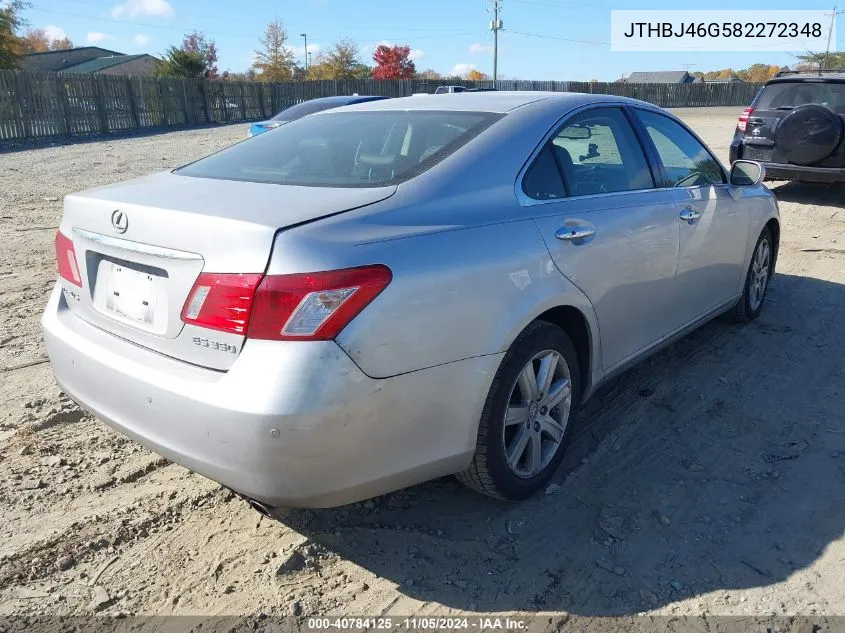 2008 Lexus Es 350 VIN: JTHBJ46G582272348 Lot: 40784125