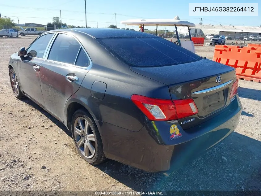 2008 Lexus Es 350 VIN: JTHBJ46G382264412 Lot: 40812668