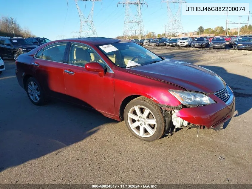 JTHBJ46G882200074 2008 Lexus Es 350