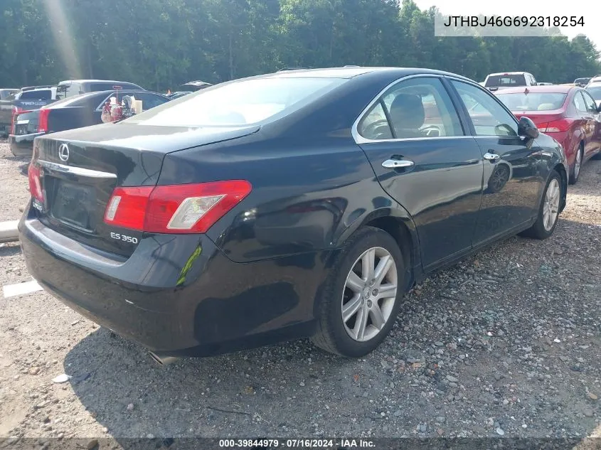 2009 Lexus Es 350 VIN: JTHBJ46G692318254 Lot: 39844979