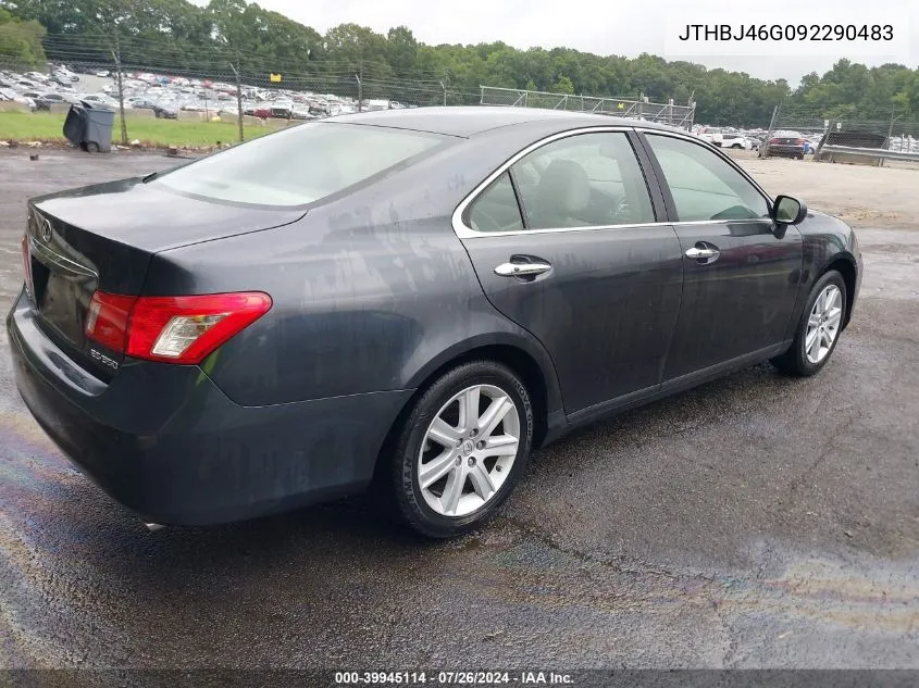 2009 Lexus Es 350 VIN: JTHBJ46G092290483 Lot: 39945114