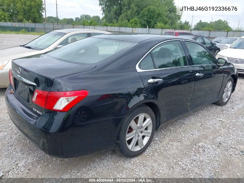 2009 Lexus Es 350 VIN: JTHBJ46G192336676 Lot: 40005444