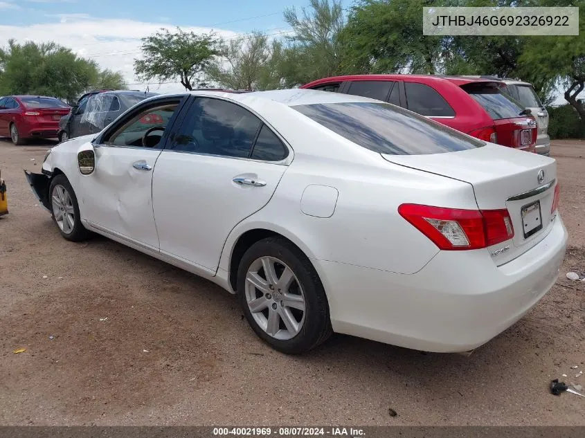 2009 Lexus Es 350 VIN: JTHBJ46G692326922 Lot: 40021969