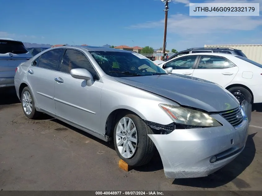 2009 Lexus Es 350 VIN: JTHBJ46G092332179 Lot: 40048977