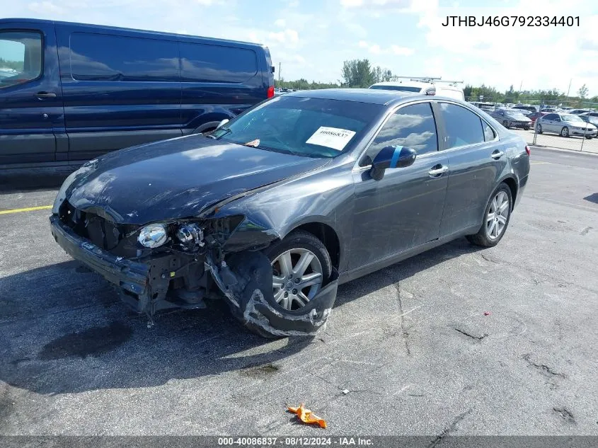 2009 Lexus Es 350 VIN: JTHBJ46G792334401 Lot: 40086837