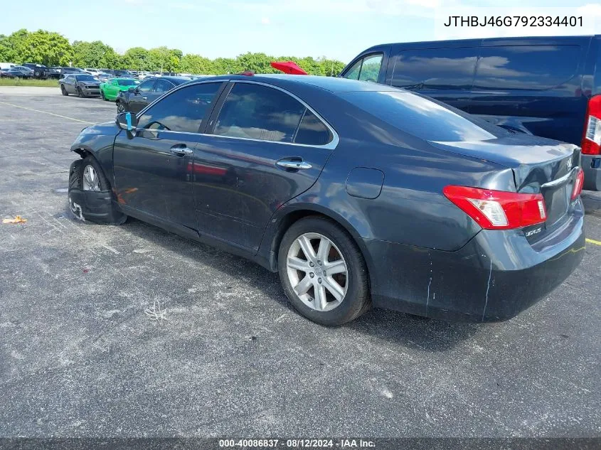 2009 Lexus Es 350 VIN: JTHBJ46G792334401 Lot: 40086837