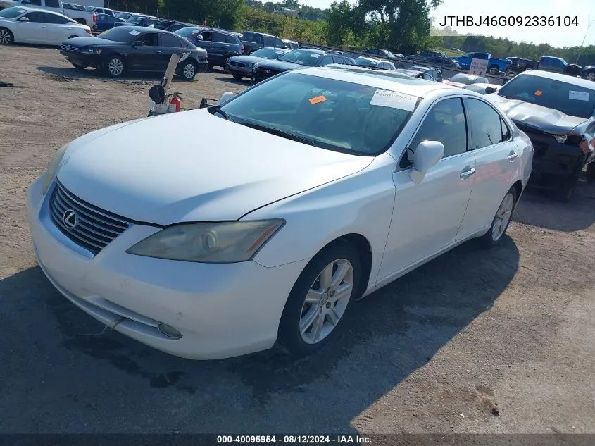 2009 Lexus Es 350 VIN: JTHBJ46G092336104 Lot: 40095954