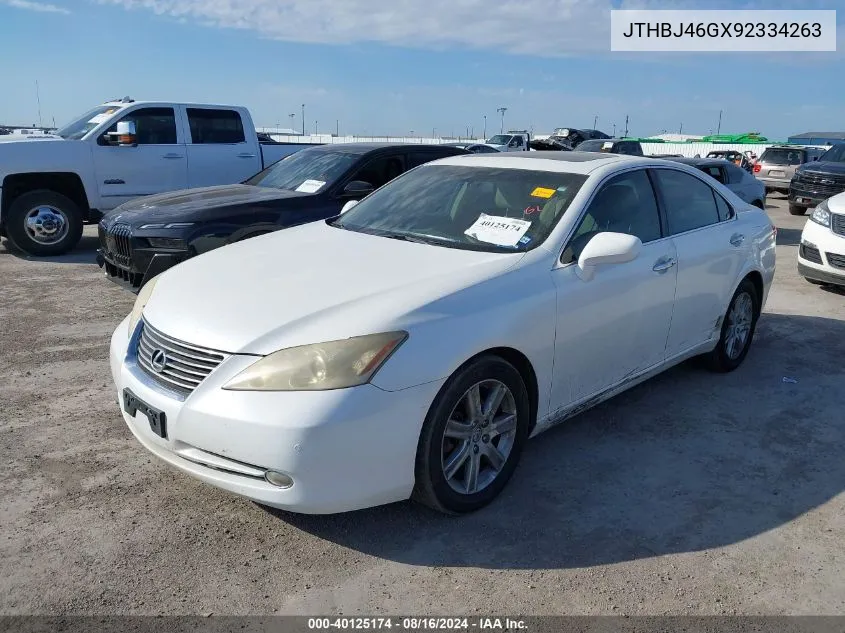 2009 Lexus Es 350 VIN: JTHBJ46GX92334263 Lot: 40125174