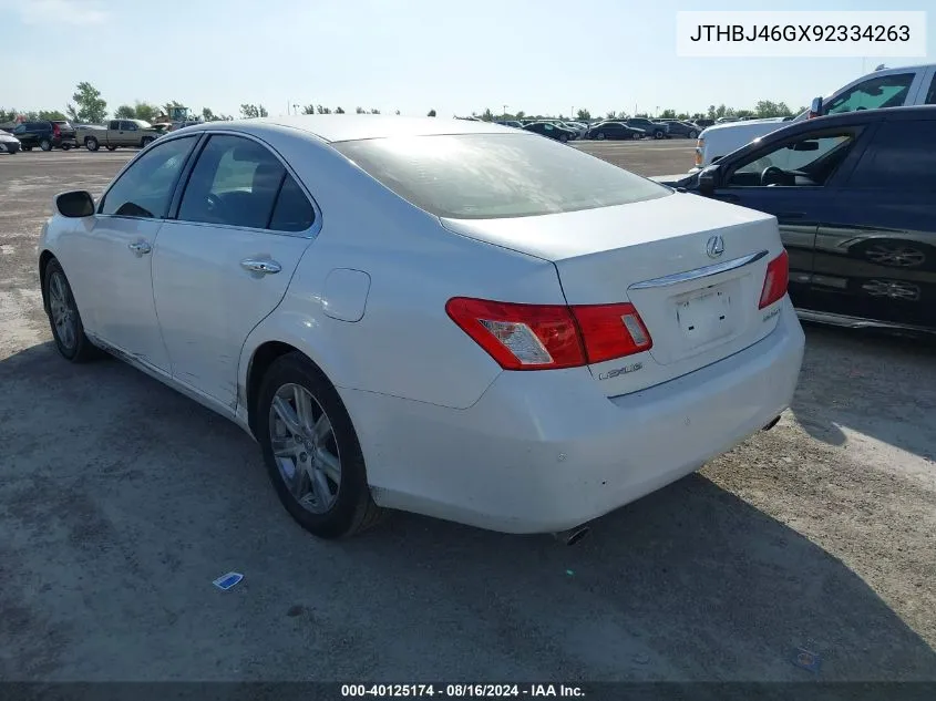 2009 Lexus Es 350 VIN: JTHBJ46GX92334263 Lot: 40125174