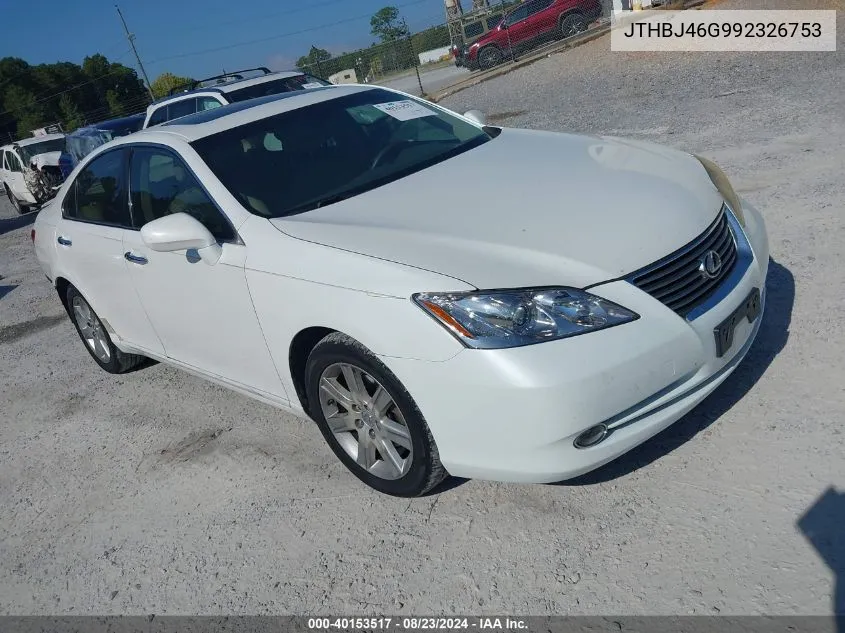 2009 Lexus Es 350 VIN: JTHBJ46G992326753 Lot: 40153517