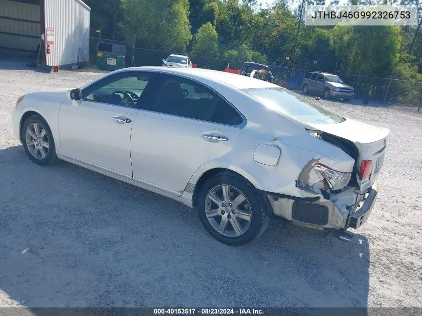 2009 Lexus Es 350 VIN: JTHBJ46G992326753 Lot: 40153517