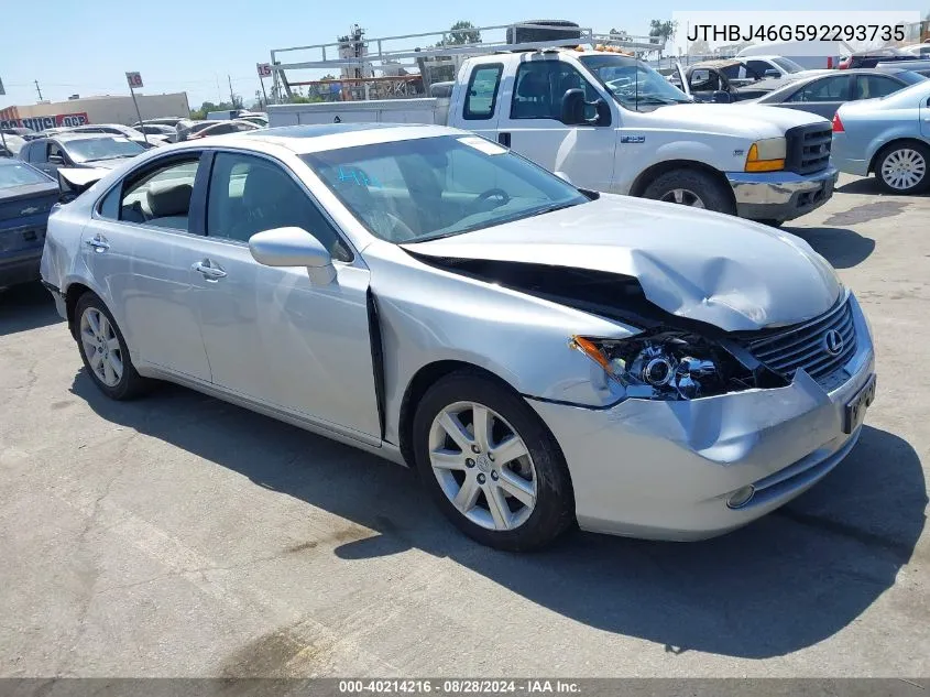 2009 Lexus Es 350 VIN: JTHBJ46G592293735 Lot: 40214216