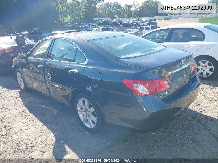 2009 Lexus Es 350 VIN: JTHBJ46G492292009 Lot: 40236376