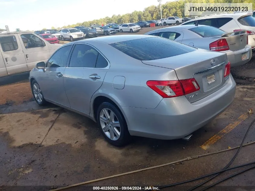 2009 Lexus Es 350 VIN: JTHBJ46G192320123 Lot: 40250926